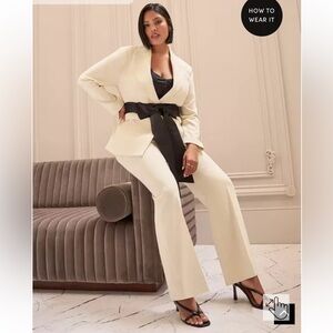 NWT (damaged) Studio twill suit jacket with bow